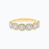 0.80 CT Round Halo Style CVD EF/VS1 Diamond Wedding Band 6