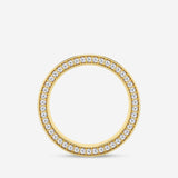 0.875 TCW Round Lab Grown Diamond Satin Finish Flat Eternity Wedding Band