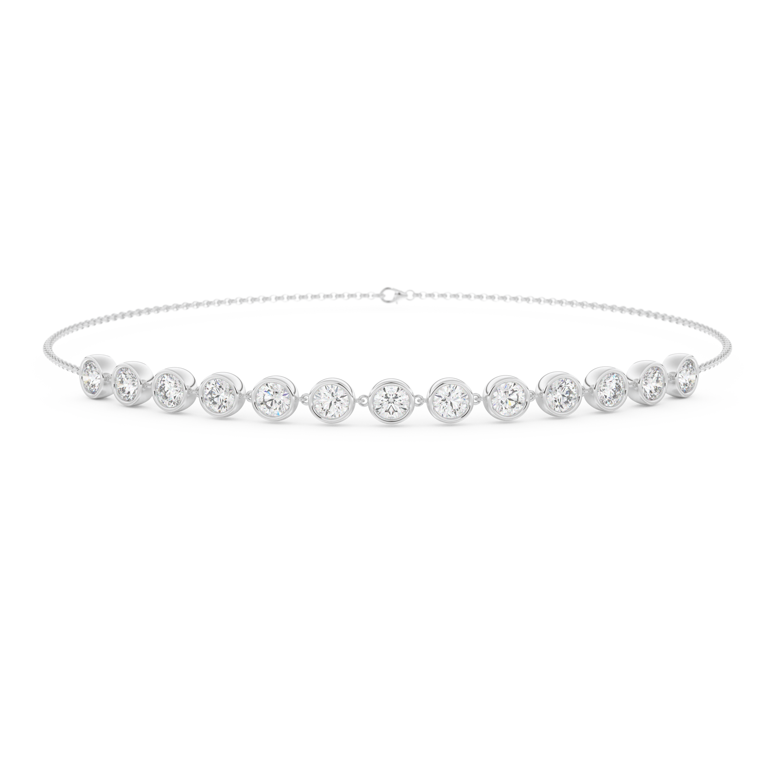 Bezel Moissanite Bracelet – Crafted in 14K/18K Gold with DEF VVS Sparkle 1