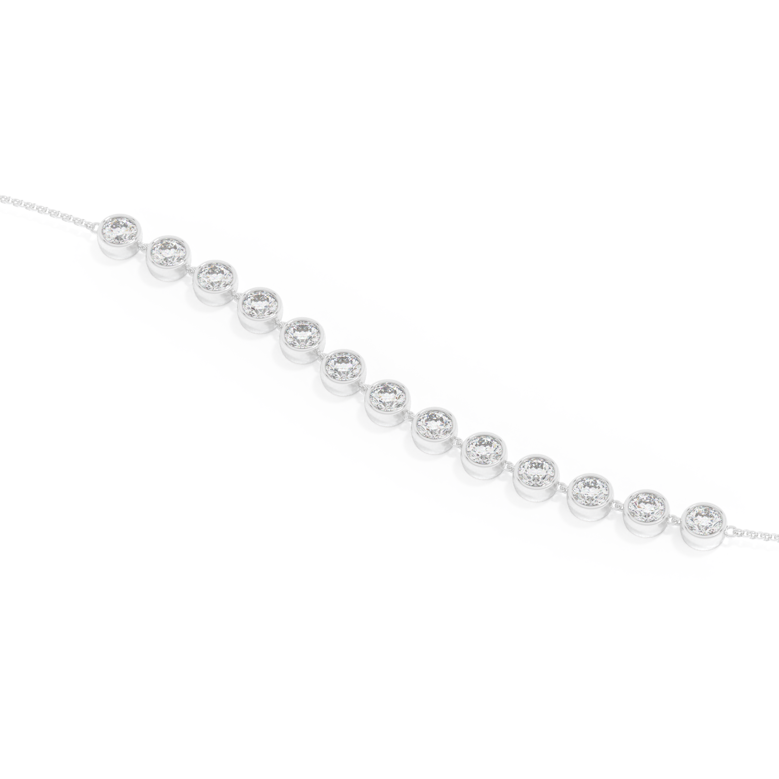 Bezel Moissanite Bracelet – Crafted in 14K/18K Gold with DEF VVS Sparkle 2
