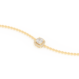 Cushion and Round Halo Moissanite Bracelet – Crafted in 14K/18K Gold with DEF VVS Sparkle 5