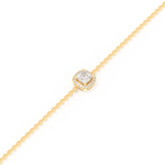 Cushion and Round Halo Moissanite Bracelet – Crafted in 14K/18K Gold with DEF VVS Sparkle 6