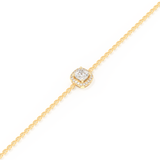 Cushion and Round Halo Moissanite Bracelet – Crafted in 14K/18K Gold with DEF VVS Sparkle 6
