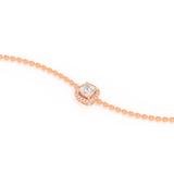 Cushion and Round Halo Moissanite Bracelet – Crafted in 14K/18K Gold with DEF VVS Sparkle 8