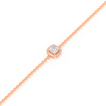 Cushion and Round Halo Moissanite Bracelet – Crafted in 14K/18K Gold with DEF VVS Sparkle 9