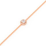 Cushion and Round Halo Moissanite Bracelet – Crafted in 14K/18K Gold with DEF VVS Sparkle 9