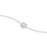 Cushion and Round Halo Moissanite Bracelet – Crafted in 14K/18K Gold with DEF VVS Sparkle 2