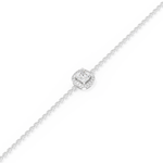 Cushion and Round Halo Moissanite Bracelet – Crafted in 14K/18K Gold with DEF VVS Sparkle 3