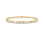 Oval and Round Halo Moissanite Bracelet – Crafted in 14K/18K Gold with DEF VVS Sparkle 4