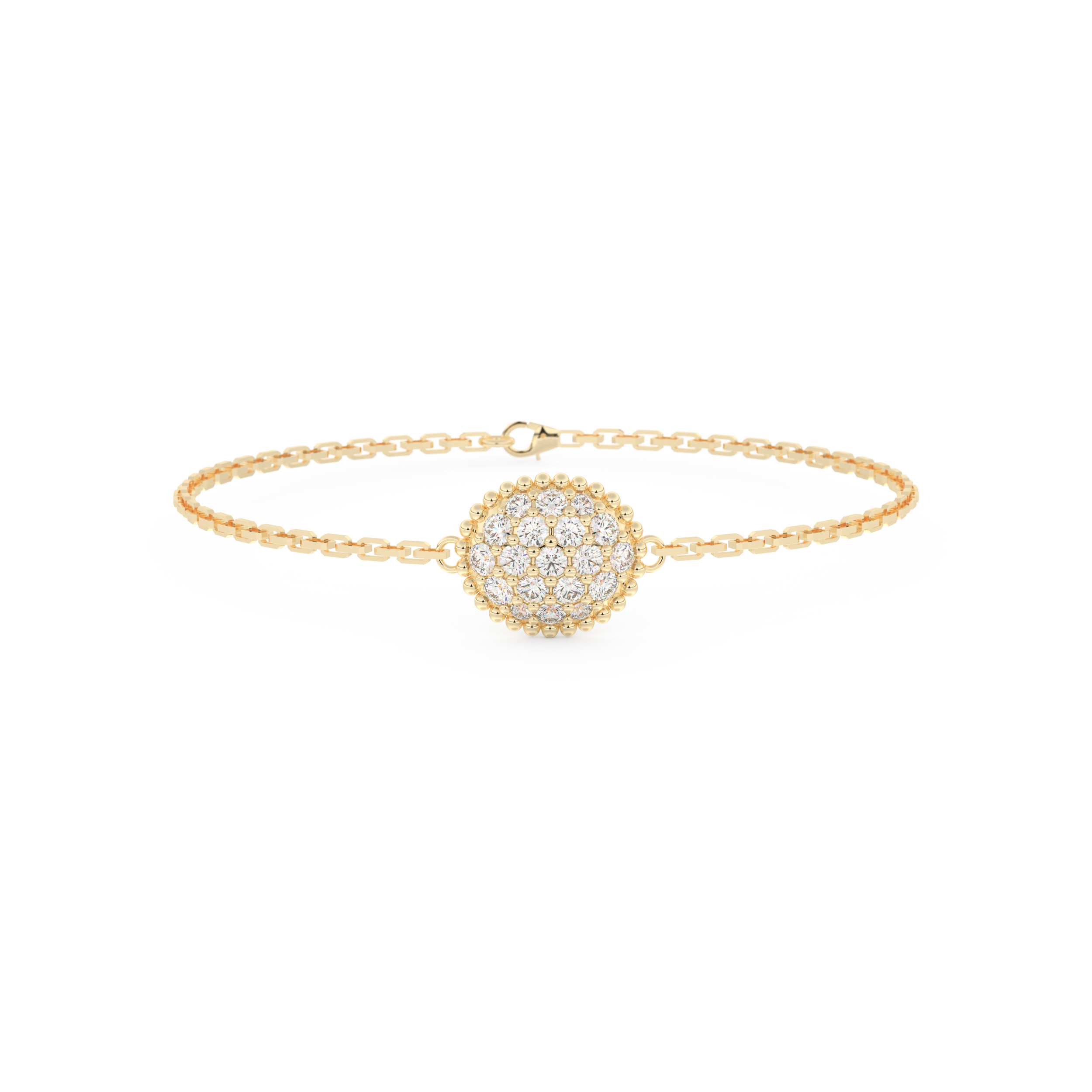 Cluster Moissanite Bracelet – Crafted in 14K/18K Gold with DEF VVS Sparkle 4