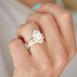2 CT Emerald Art Deco Lab Grown Diamond Engagement Ring