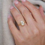 2 CT Antique Cushion Split Shank Lab Grown Diamond Engagement Ring