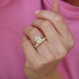2 CT Oval Split Shank Lab Grown Diamond Engagement Ring