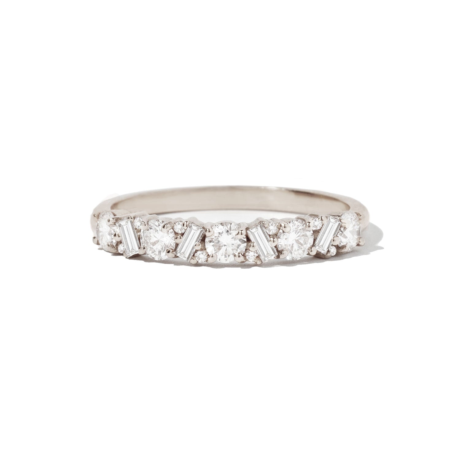 0.23 CT Round Half Eternity Lab Grown Diamond Wedding Band
