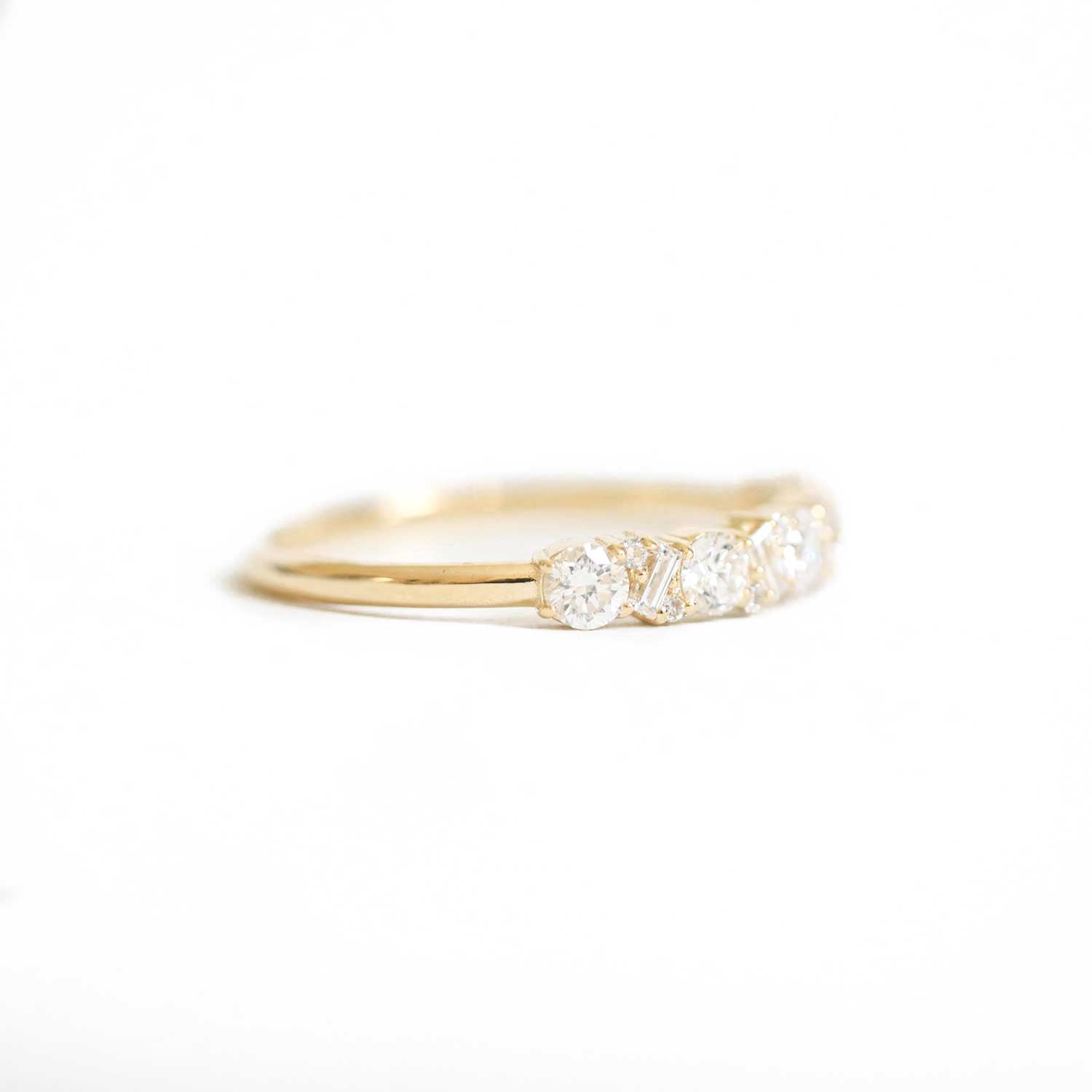 0.23 CT Round Half Eternity Lab Grown Diamond Wedding Band