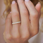 0.23 CT Round Half Eternity Lab Grown Diamond Wedding Band