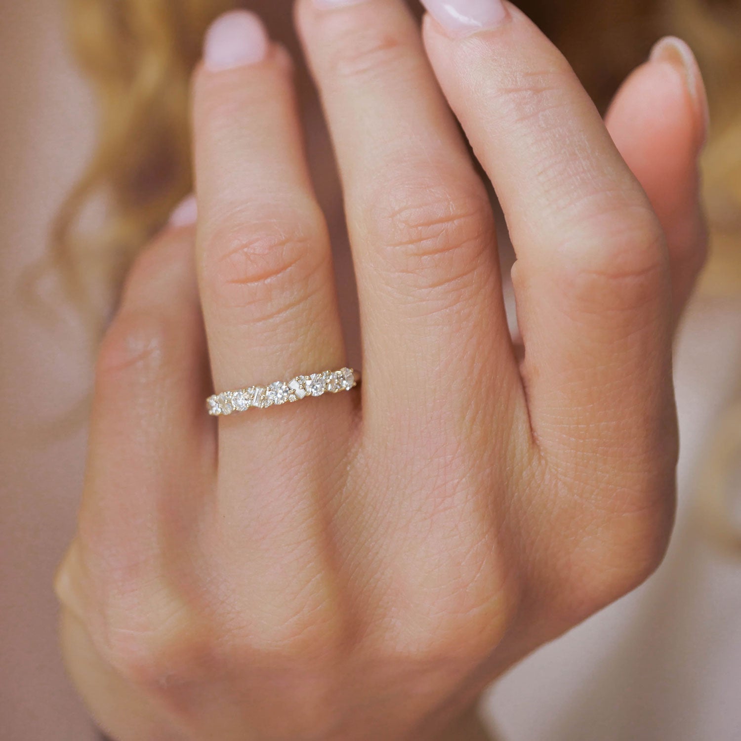 0.23 CT Round Half Eternity Lab Grown Diamond Wedding Band