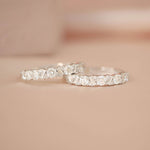 0.23 CT Round Half Eternity Lab Grown Diamond Wedding Band