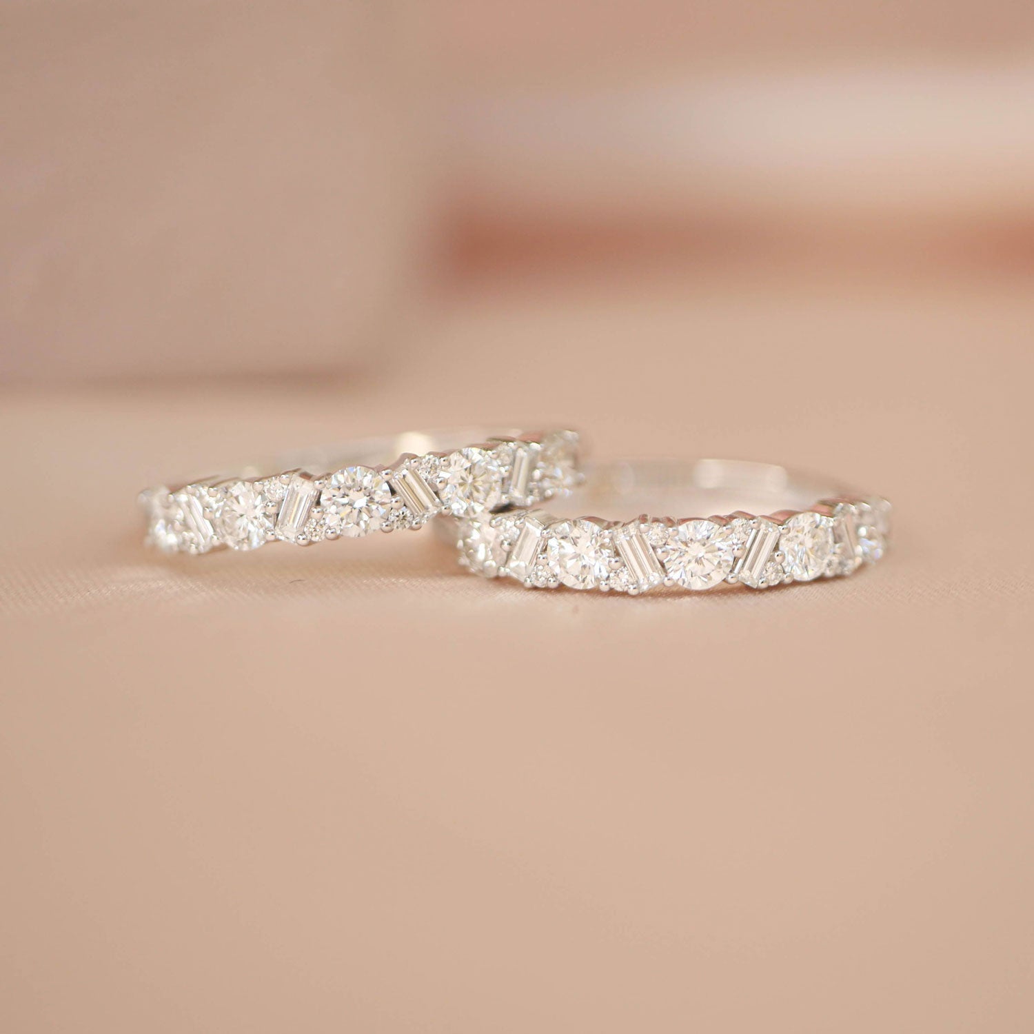 0.23 CT Round Half Eternity Lab Grown Diamond Wedding Band