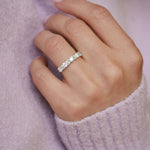 0.23 CT Round Half Eternity Lab Grown Diamond Wedding Band
