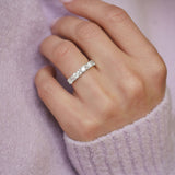 0.23 CT Round Half Eternity Lab Grown Diamond Wedding Band