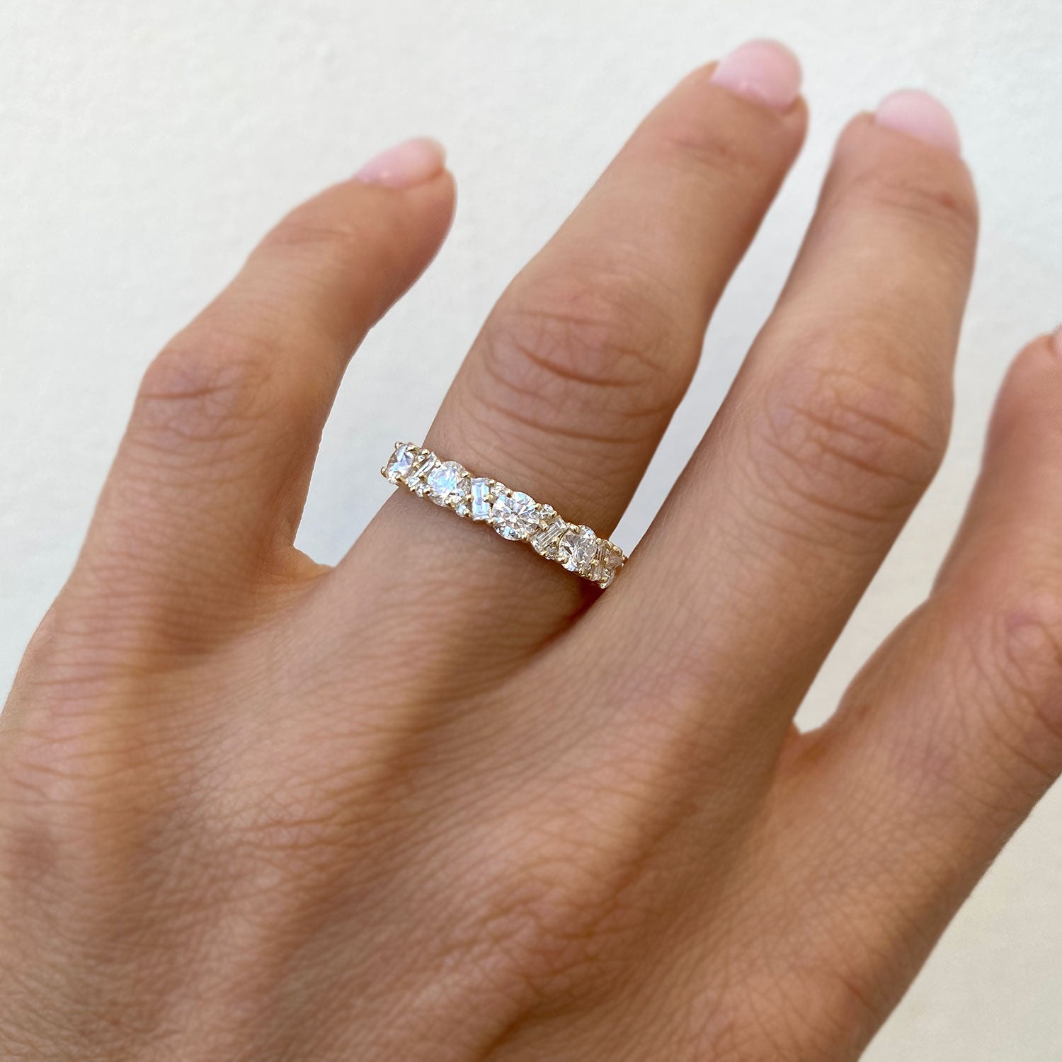 0.23 CT Round Half Eternity Lab Grown Diamond Wedding Band