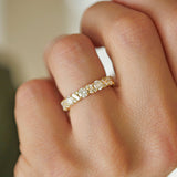 0.23 CT Round Half Eternity Lab Grown Diamond Wedding Band
