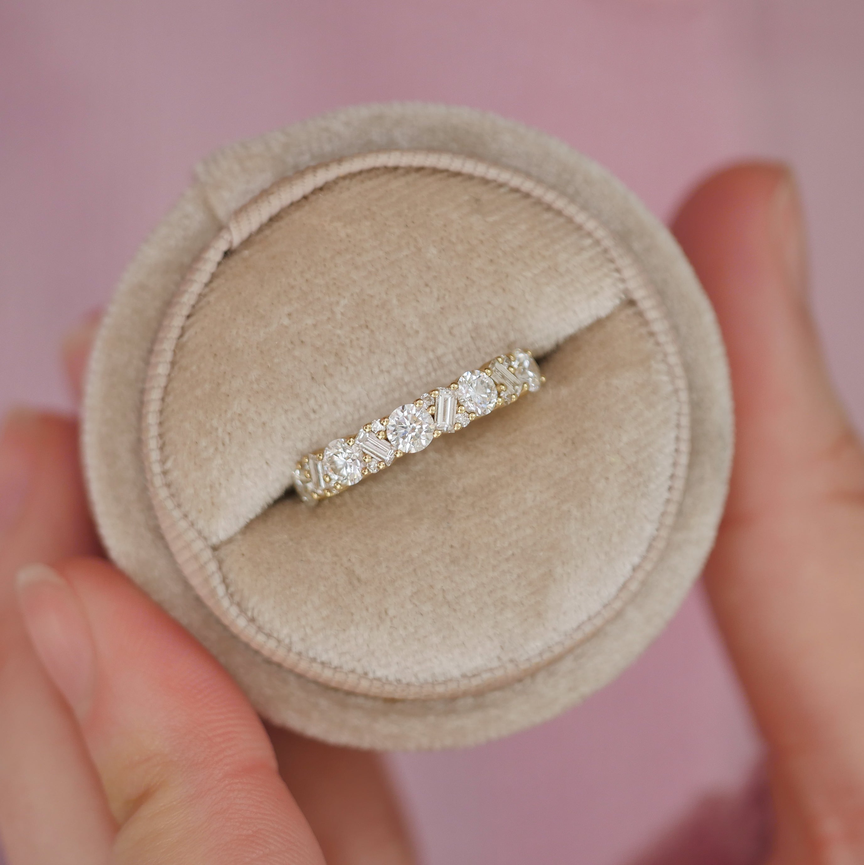 0.23 CT Round Half Eternity Lab Grown Diamond Wedding Band