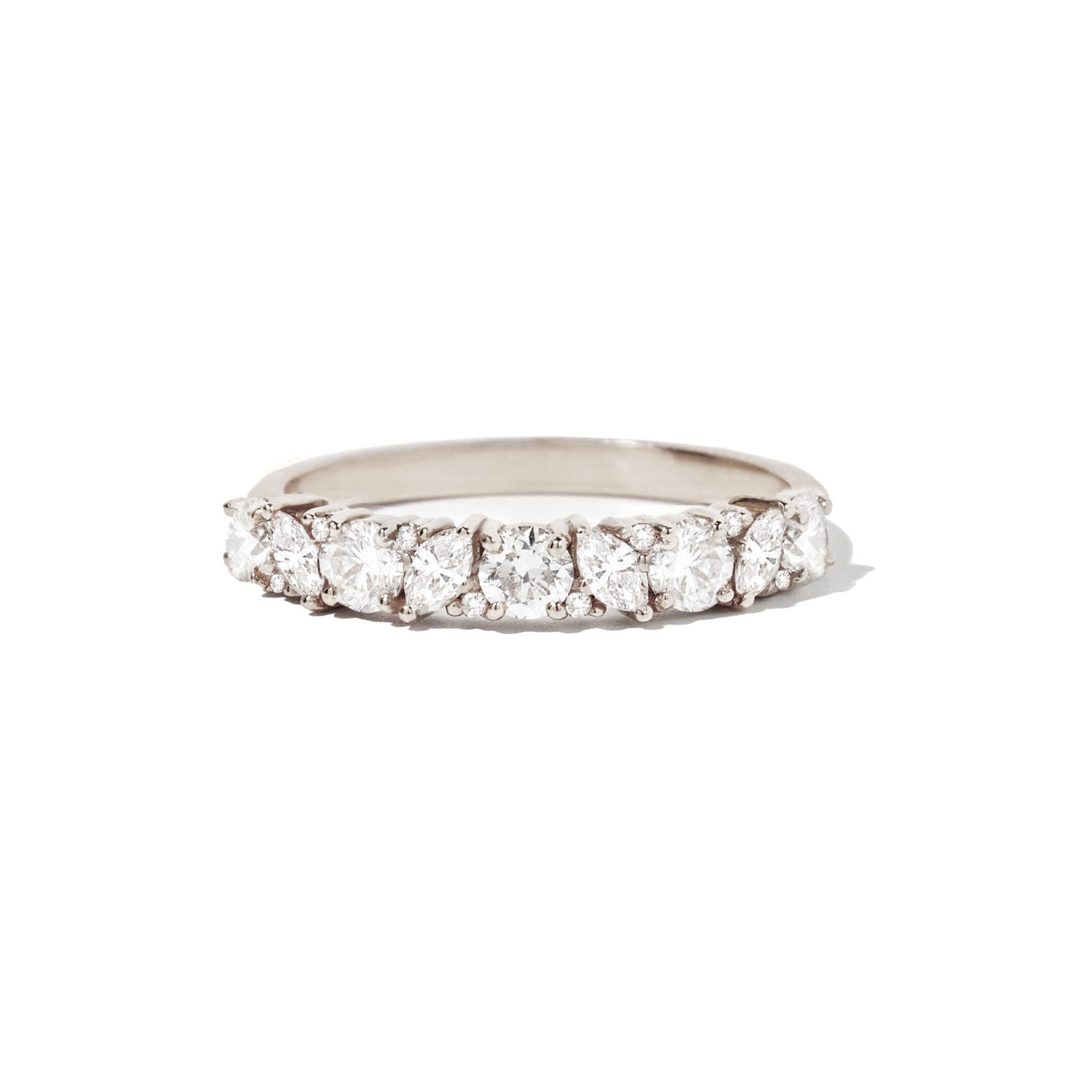 0.23 CT Round Half Eternity Lab Grown Diamond Wedding Band