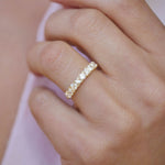0.23 CT Round Half Eternity Lab Grown Diamond Wedding Band