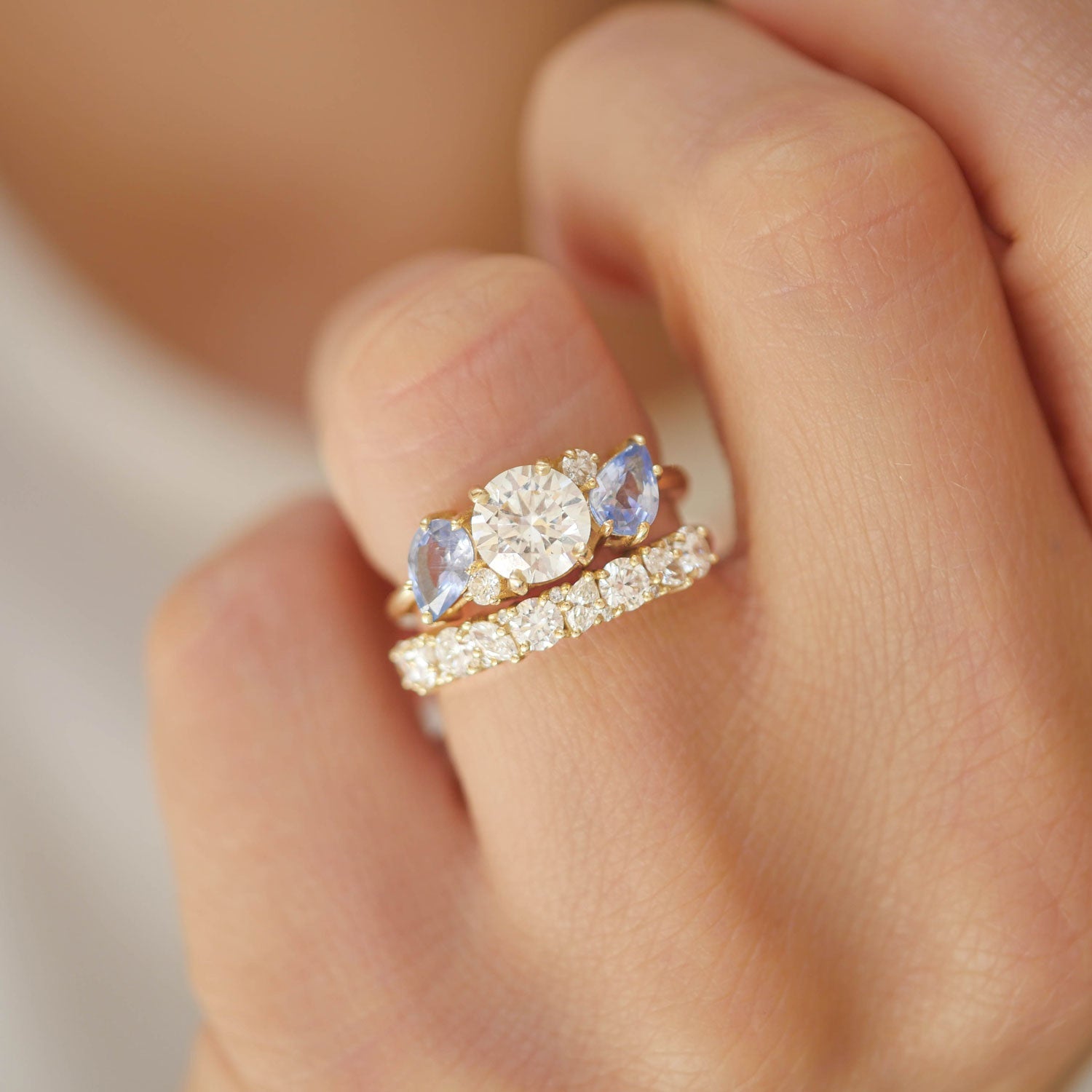 0.23 CT Round Half Eternity Lab Grown Diamond Wedding Band