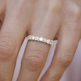 0.23 CT Round Half Eternity Lab Grown Diamond Wedding Band