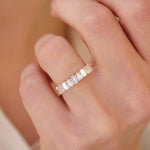 0.23 CT Round Half Eternity Lab Grown Diamond Wedding Band