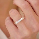 0.23 CT Round Half Eternity Lab Grown Diamond Wedding Band