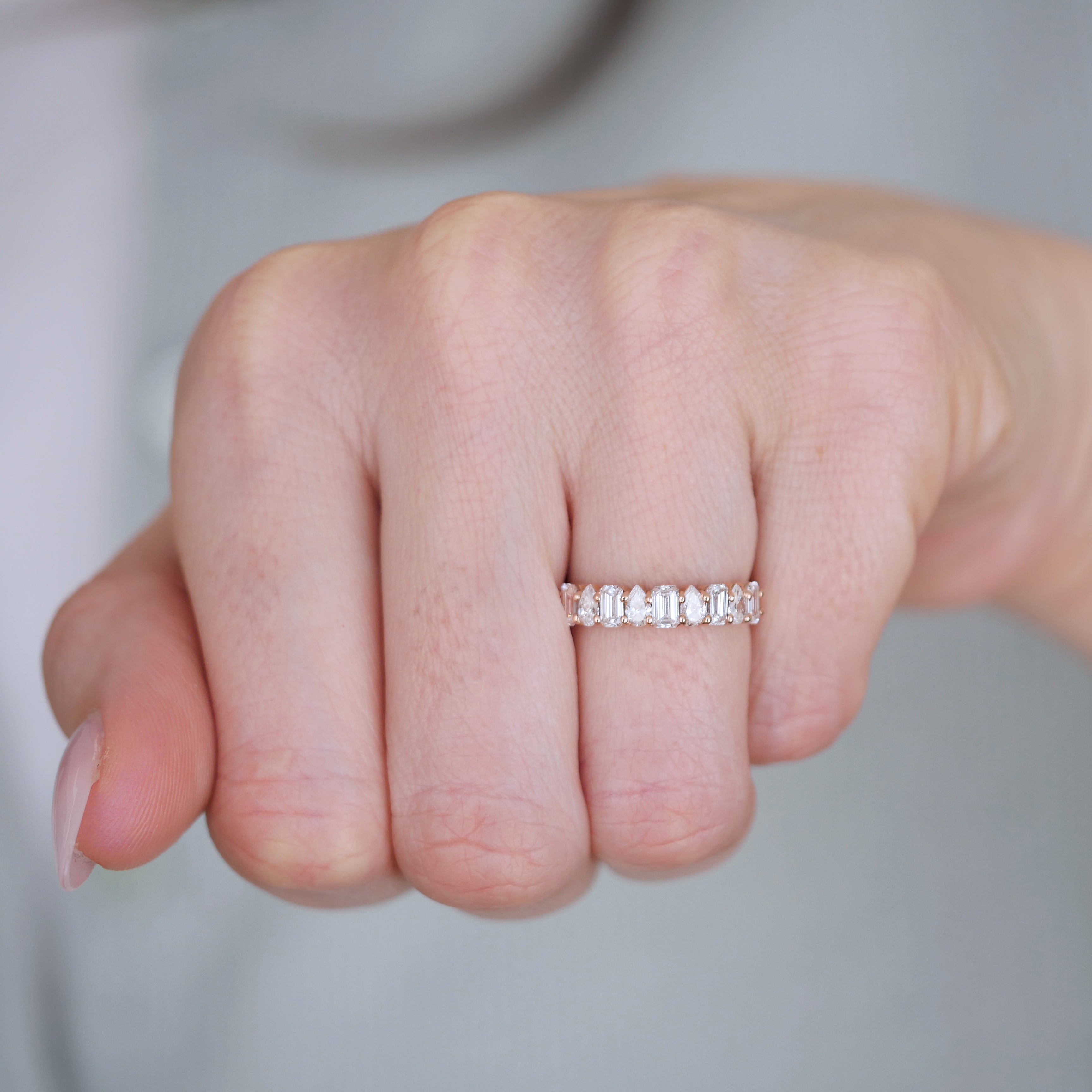 0.23 CT Round Half Eternity Lab Grown Diamond Wedding Band