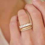 0.23 CT Round Half Eternity Lab Grown Diamond Wedding Band
