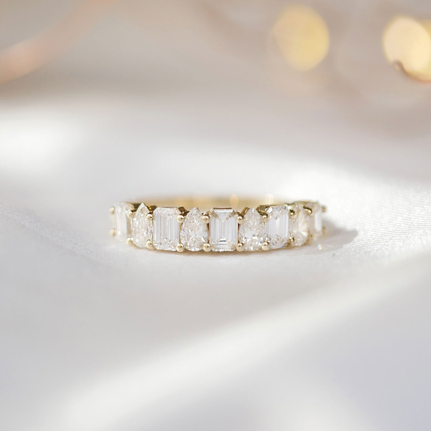 0.23 CT Round Half Eternity Lab Grown Diamond Wedding Band
