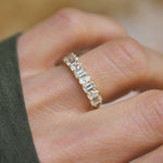 0.23 CT Round Half Eternity Lab Grown Diamond Wedding Band