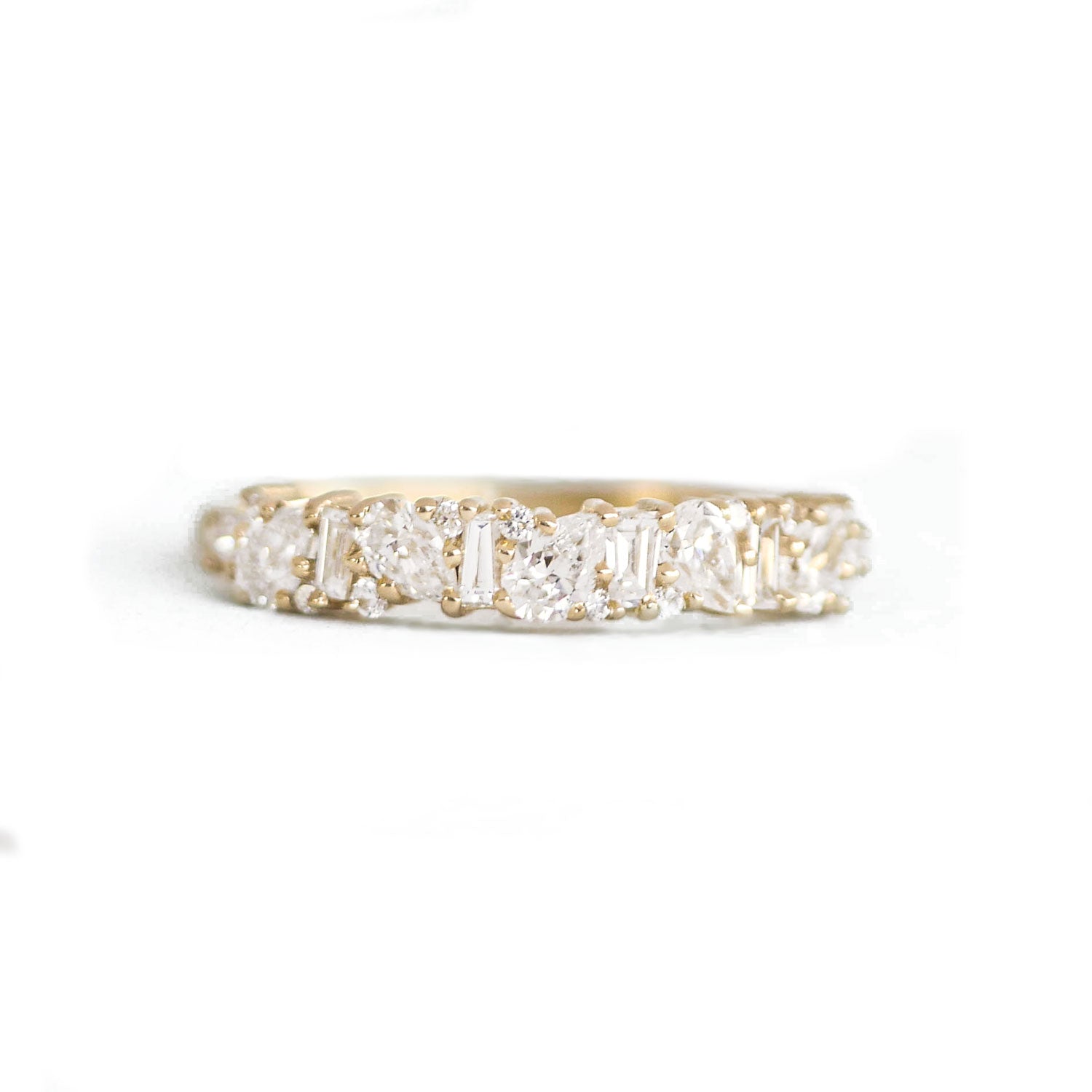 0.23 CT Round Half Eternity Lab Grown Diamond Wedding Band