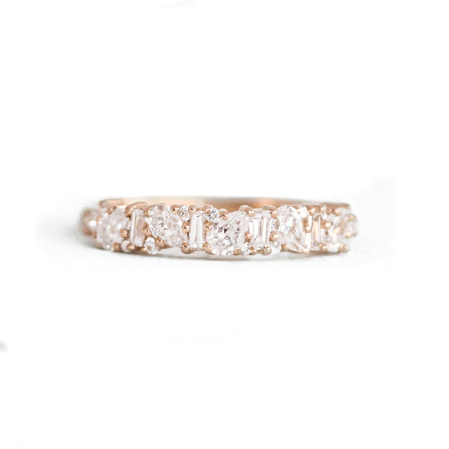 0.23 CT Round Half Eternity Lab Grown Diamond Wedding Band