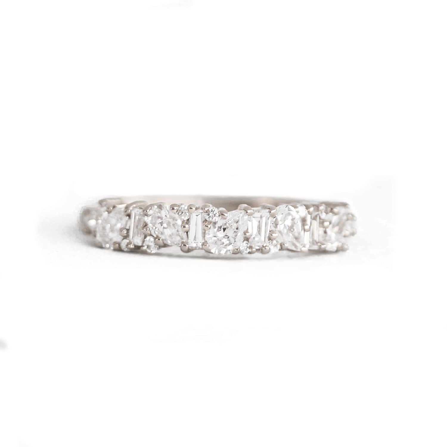0.23 CT Round Half Eternity Lab Grown Diamond Wedding Band