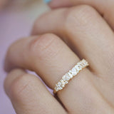 0.23 CT Round Half Eternity Lab Grown Diamond Wedding Band