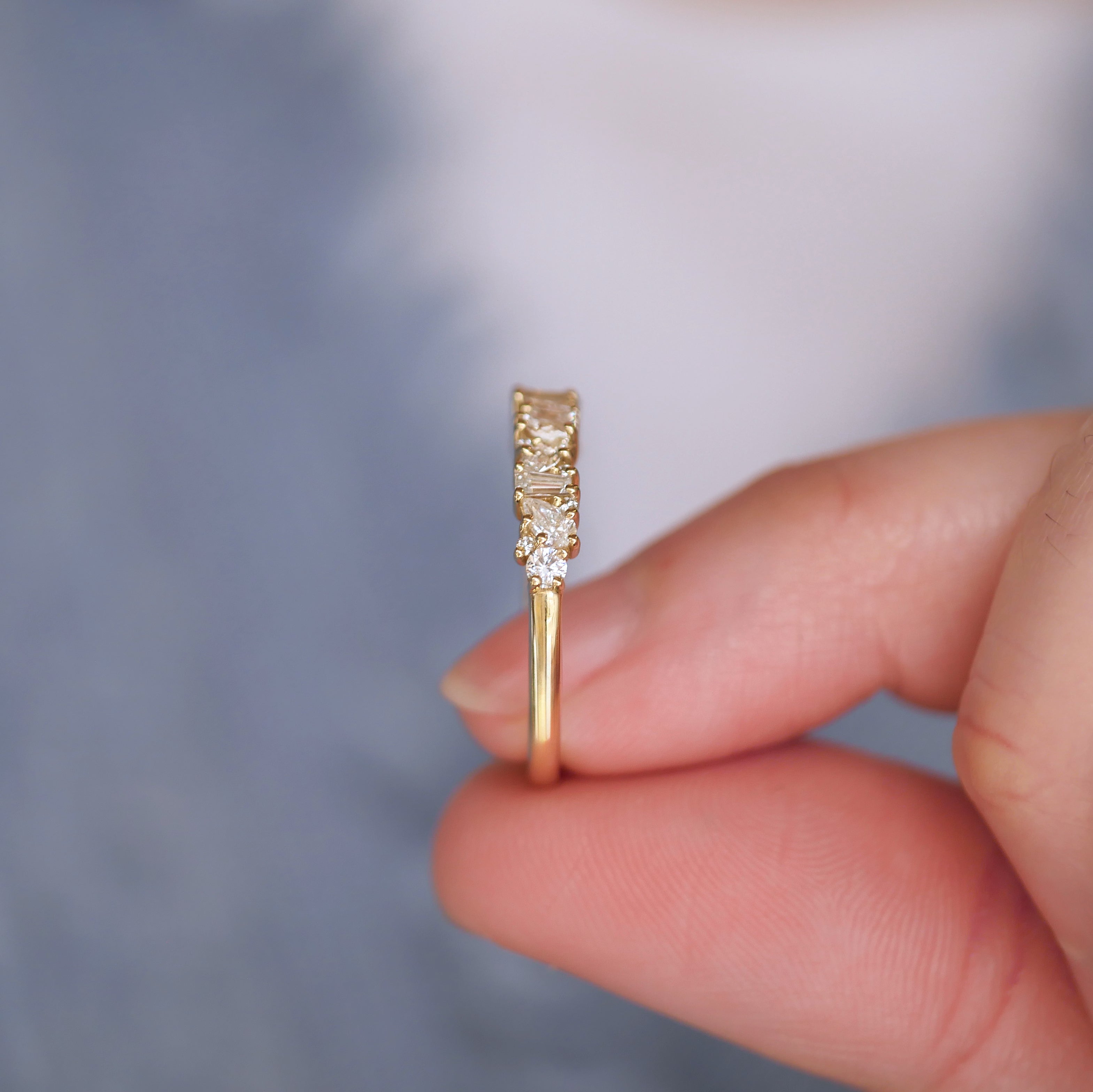 0.23 CT Round Half Eternity Lab Grown Diamond Wedding Band