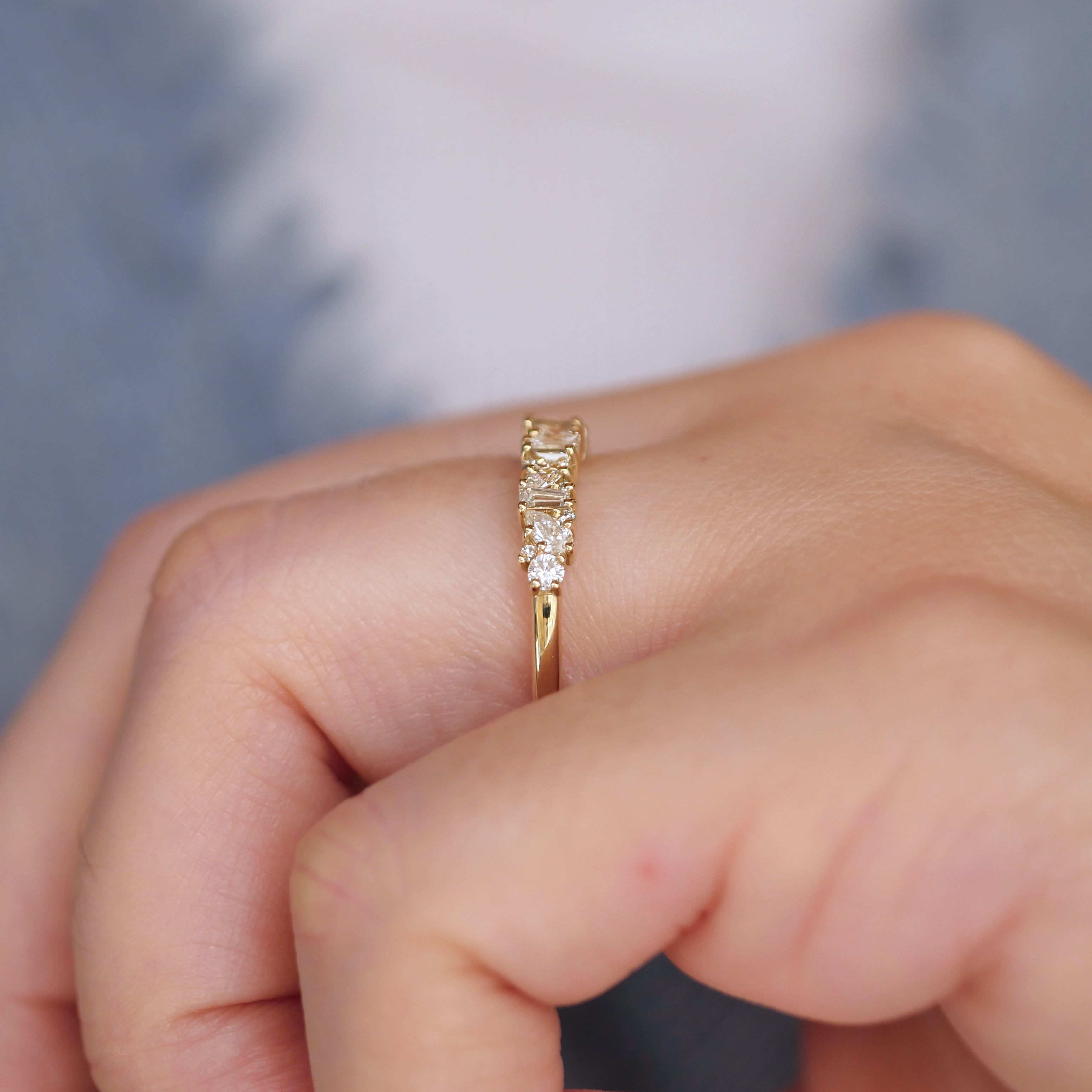 0.23 CT Round Half Eternity Lab Grown Diamond Wedding Band