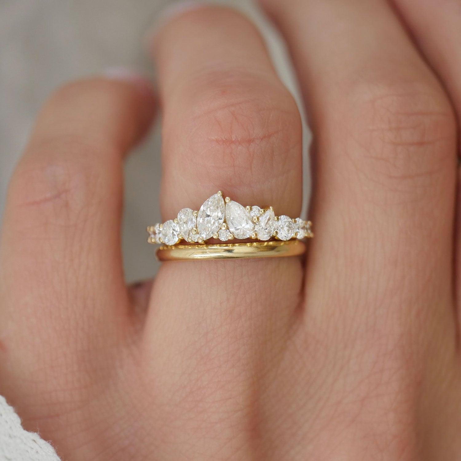 0.23 CT Round Half Eternity Lab Grown Diamond Wedding Band