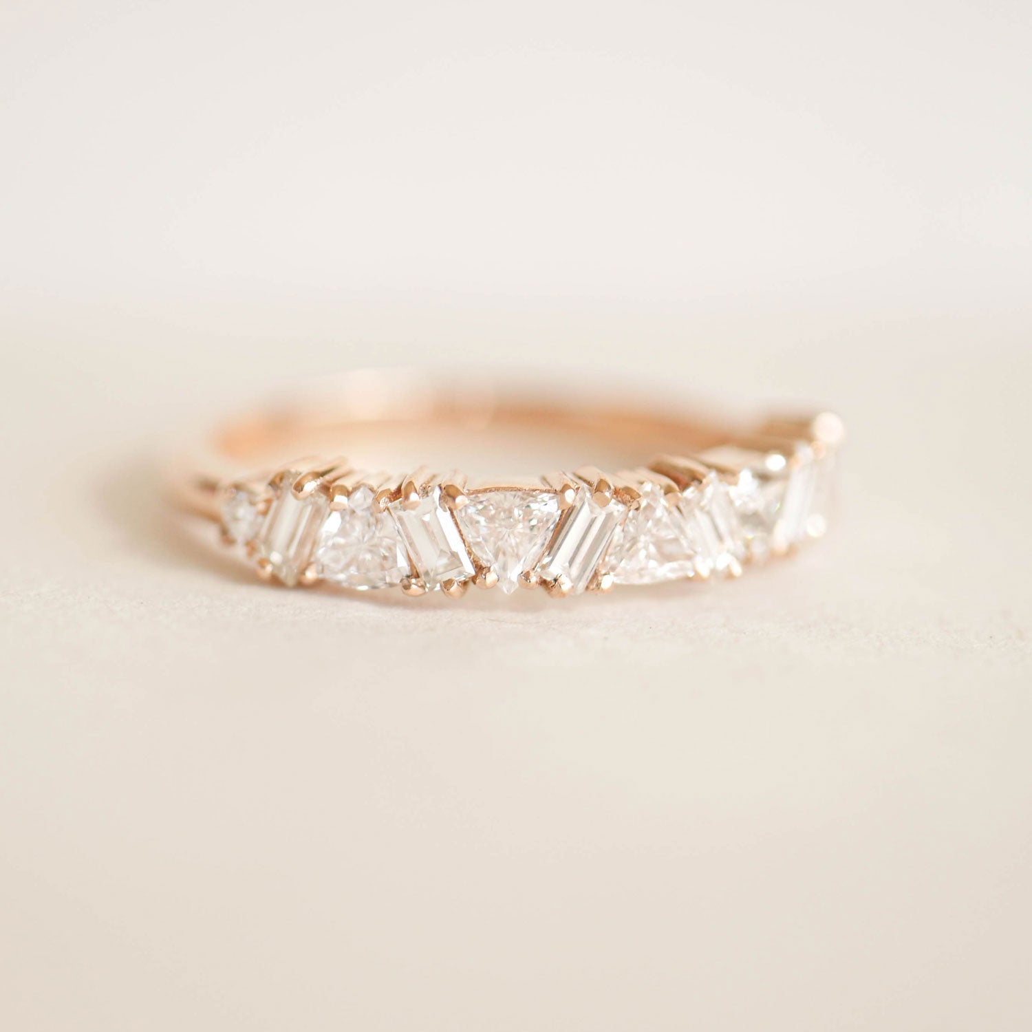 0.23 CT Round Half Eternity Lab Grown Diamond Wedding Band