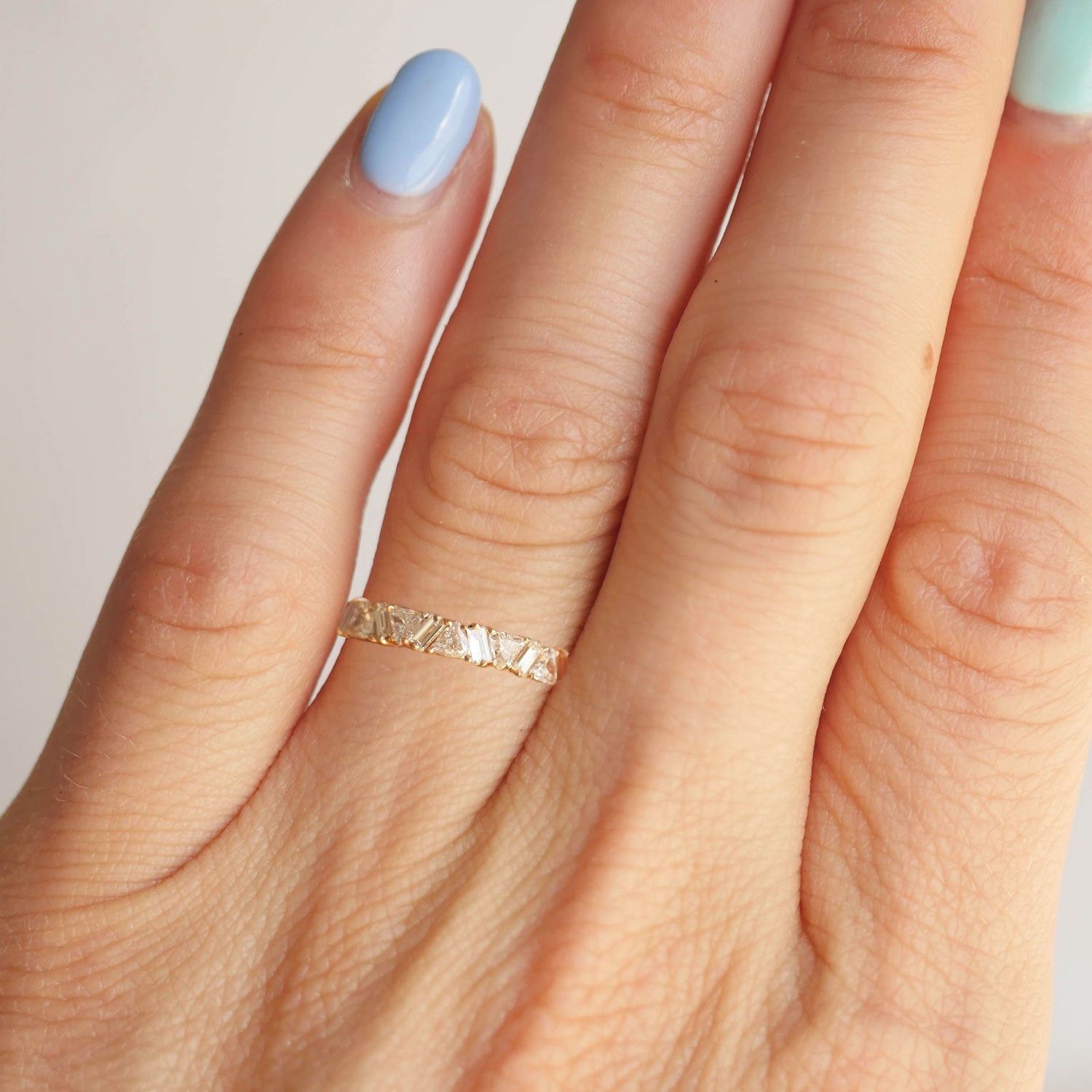 0.23 CT Round Half Eternity Lab Grown Diamond Wedding Band