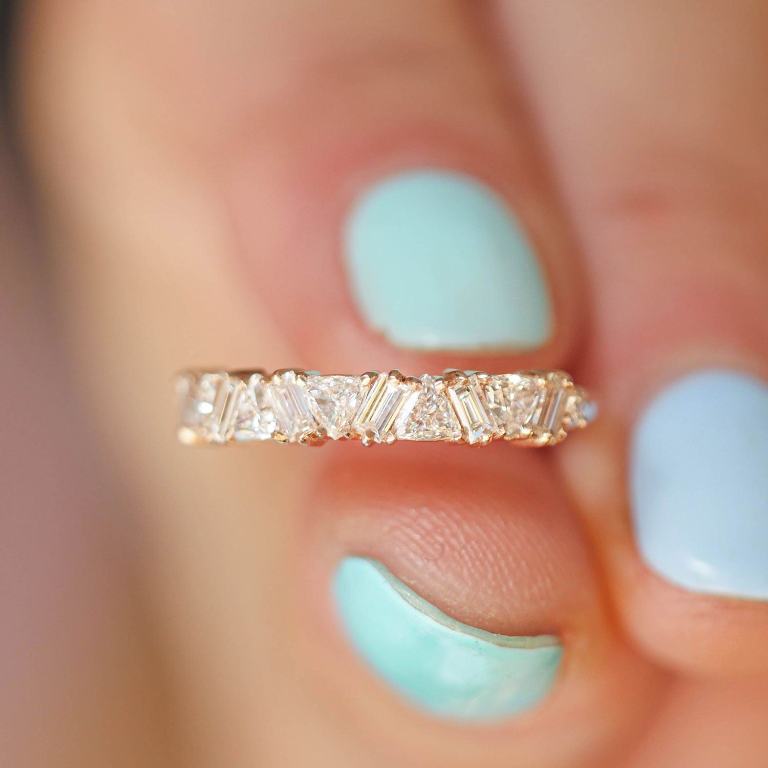 0.23 CT Round Half Eternity Lab Grown Diamond Wedding Band
