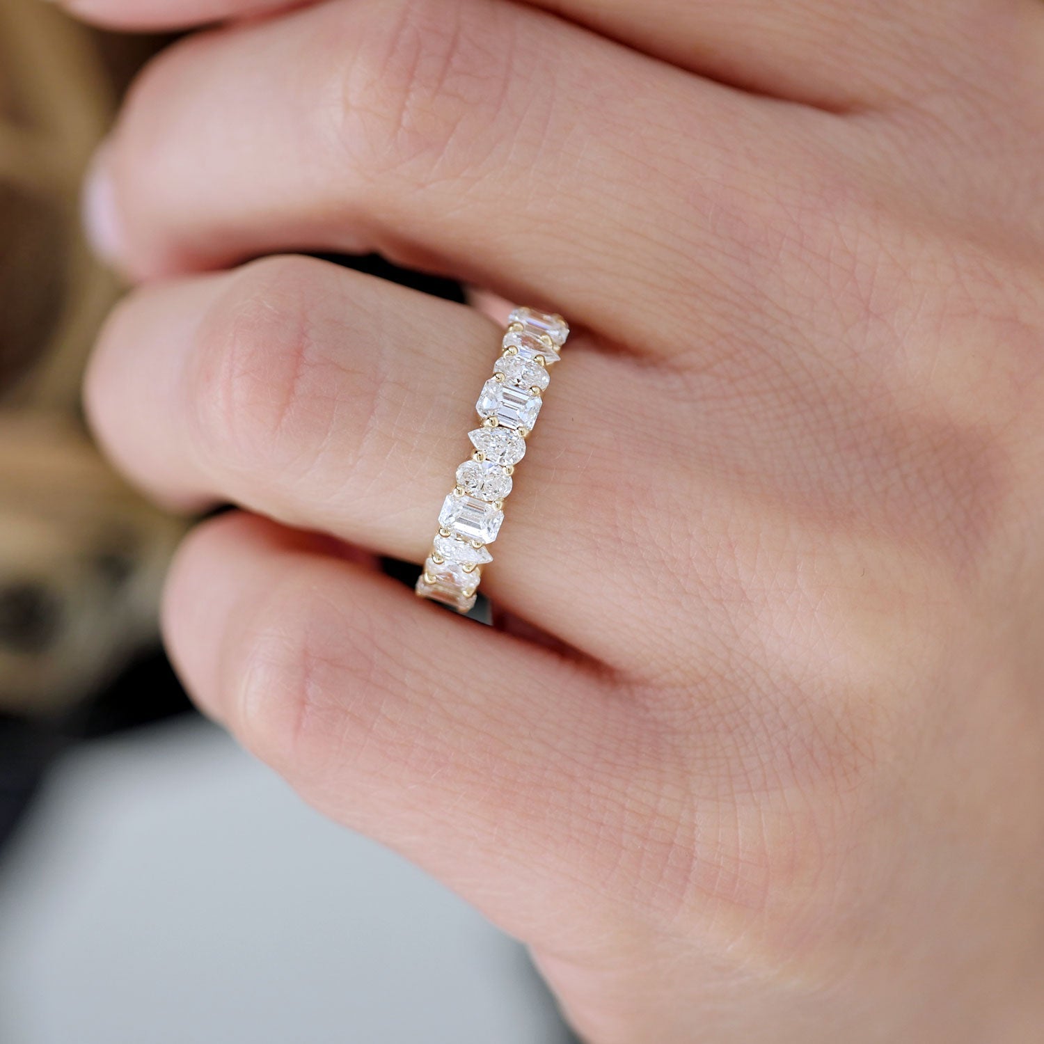 0.23 CT Round Half Eternity Lab Grown Diamond Wedding Band