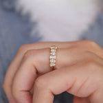 0.23 CT Round Half Eternity Lab Grown Diamond Wedding Band
